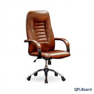 Кресло руководителя Сенатор-2 натуральная кожа (бордовый, коричневый)