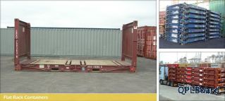Предлагаем контейнеры плоский стеллаж, 'Flat Rack' на 20 футов, б/у. 